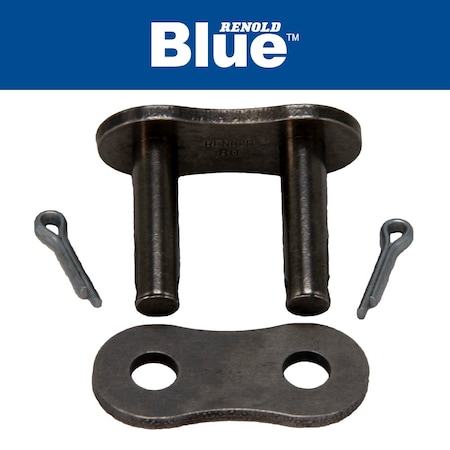 Renold CONNECTING LINK -  100, 1-1/4in. PITCH, COTTER PIN SLIP FIT, CARBON STEEL 100A1S11I